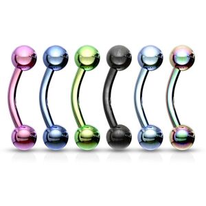 Piercing Street Piercing arcade Titane anodise avec Billes - Multicolore