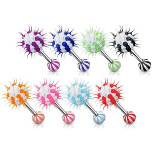 Piercing Street Piercing langue Candy Silicone + UV - Multicolore