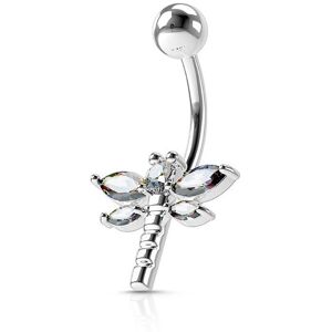 Piercing Street Piercing nombril Acier Chirurgical Libellule - Argente