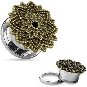 Piercing Street Piercing tunnel fleur de lotus doree - Dore