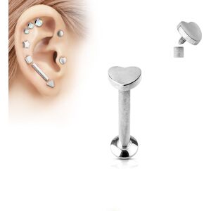 Piercing Street Piercing oreille labret vissage interne coeur argente - Argente