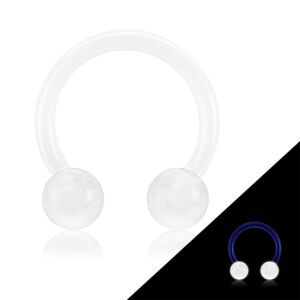 Piercing Street Piercing oreille fer a cheval Bioflex glow in the dark blanc - Blanc