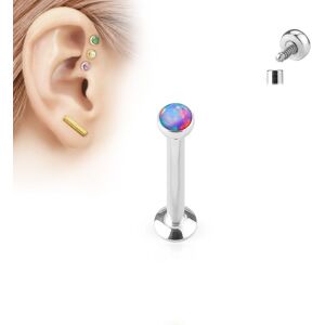 Piercing Street Piercing oreille labret vissage interne opale violette - Argente