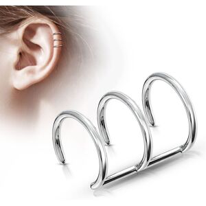 Piercing Street Faux Piercing Oreille Cartilage Triple Anneaux - Argente