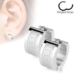 Piercing Street Paire Boucles d'oreille anneaux chiffres romains -