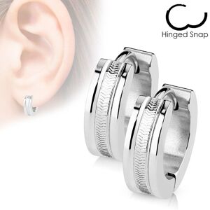 Piercing Street Paire Boucles d'oreille anneaux rainures -