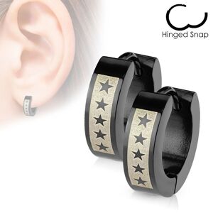 Piercing Street Paire boucles d'oreille homme cinq etoiles -