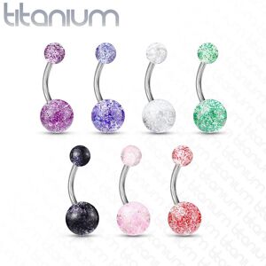 Piercing Street Piercing nombril Titane G23 Boules Ultra Glitter - Argente