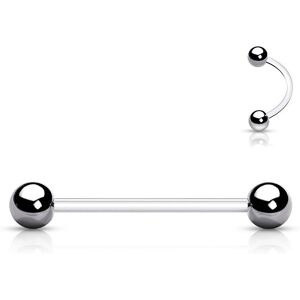 Piercing Street Piercing Barbell Surface Bioplast Boules Acier - Argente