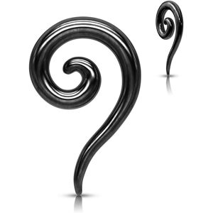 Piercing Street Piercing ecarteur spirale en acier chirurgical noir - Noir