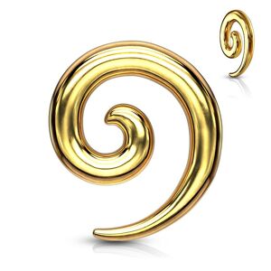 Piercing Street Piercing ecarteur oreille spirale acier chirurgical dore - Dore