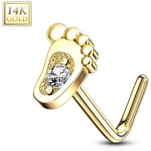 Piercing Street Piercing nez Or jaune 14 carats pied de bebe - Dore