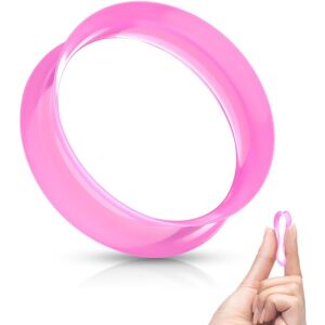 Piercing Street Piercing tunnel en silicone rose ultra souple - Rose