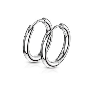 Piercing Street Paire boucles d'oreille anneaux en acier inoxydable - Argente