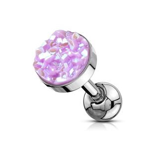 Piercing Street Piercing oreille cartilage helix druse violet clair - Argente