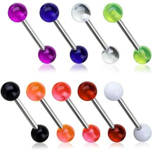 Piercing Street Lot de 9 piercing langue billes UV - Multicolore