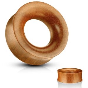 Piercing Street Piercing tunnel en bois de saba creux concave - Marron