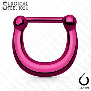 Piercing Street Piercing septum clipsable en acier chirurgical violet - Violet