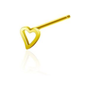 Piercing Street Piercing nez Argent Tige Pliable Coeur Dore - Dore