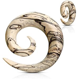 Piercing Street Piercing ecarteur spirale en bois de tamarin - Beige