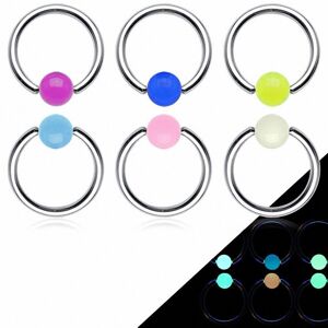 Piercing Street Piercing oreille anneau Glow in the dark - Argente