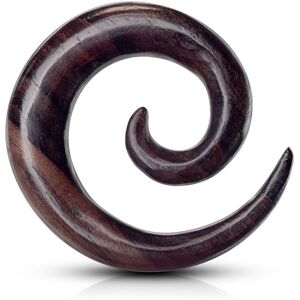 Piercing Street Piercing ecarteur spirale en bois de sono - Marron