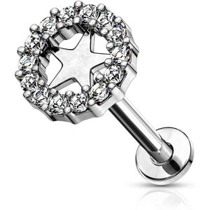 Piercing Street Piercing labret oreille cercle etoile - Argente