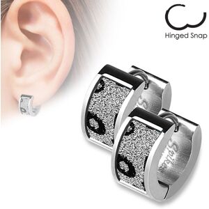 Piercing Street Paire boucles d'oreilles anneaux sable leopard - Argente