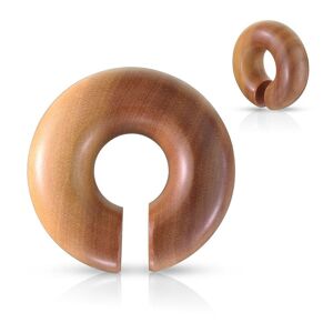 Piercing Street Piercing ecarteur oreille rond en bois de saba - Marron