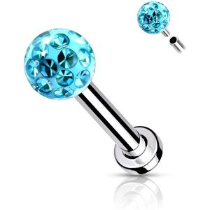 Piercing Street Piercing labret oreille cristaux turquoise - Argente