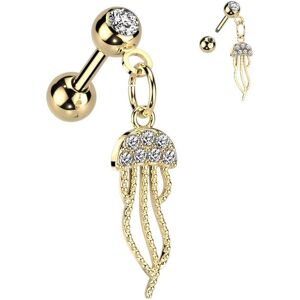 Piercing Street Piercing oreille cartilage helix pendentif meduse doree - Dore