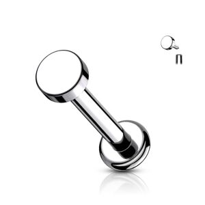 Piercing Street Piercing labret oreille titane argente embout rond - Argente