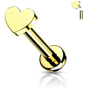 Piercing Street Piercing labret oreille titane dore coeur - Dore