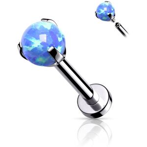 Piercing Street Piercing labret oreille argente opalite bleue - Argente