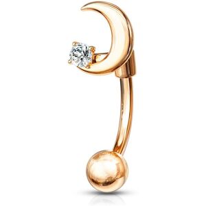 Piercing Street Piercing arcade rose croissant de lune avec cristal - Or Rose