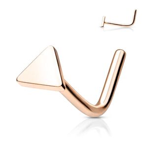 Piercing Street Piercing nez tige en L acier rose triangle - Or Rose