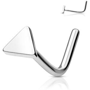 Piercing Street Piercing nez tige en L acier argente triangle - Argente