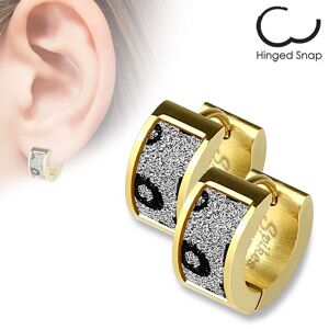 Piercing Street Paire boucles d'oreilles anneaux sable leopard dore - Dore