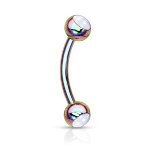 Piercing Street Piercing arcade multicolore pierres lumineuses blanc - Multicolore