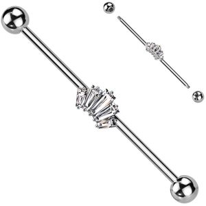 Piercing Street Piercing industriel oreille couronne baguettes - Argente