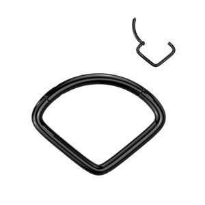 Piercing Street Piercing oreille anneau segment titane noir chevron - Noir