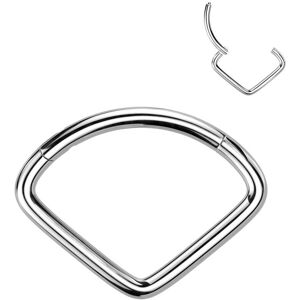 Piercing Street Piercing oreille anneau segment titane argente chevron - Argente