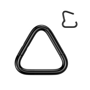 Piercing Street Piercing oreille anneau segment titane noir triangle - Noir