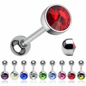 Piercing Street Piercing langue Crystal 7 mm - Argente