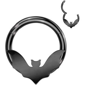 Piercing Street Piercing anneau clicker noir chauve-souris (oreille, daith, septum) - Noir