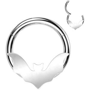 Piercing Street Piercing anneau clicker argente chauve-souris (oreille, daith, septum) - Argente