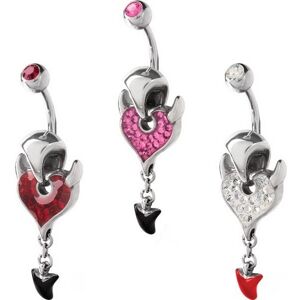 Piercing Street Piercing nombril Crystal Evolution Swarovski Devil Zip - Argente