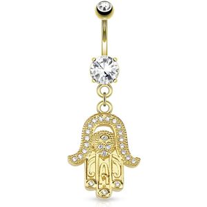 Piercing Street Piercing nombril plaque or main de fatma - Dore