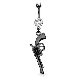 Piercing Street Piercing nombril pistolet acier noir - Hematite