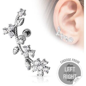 Piercing Street Piercing oreille cartilage fleurs de vigne -